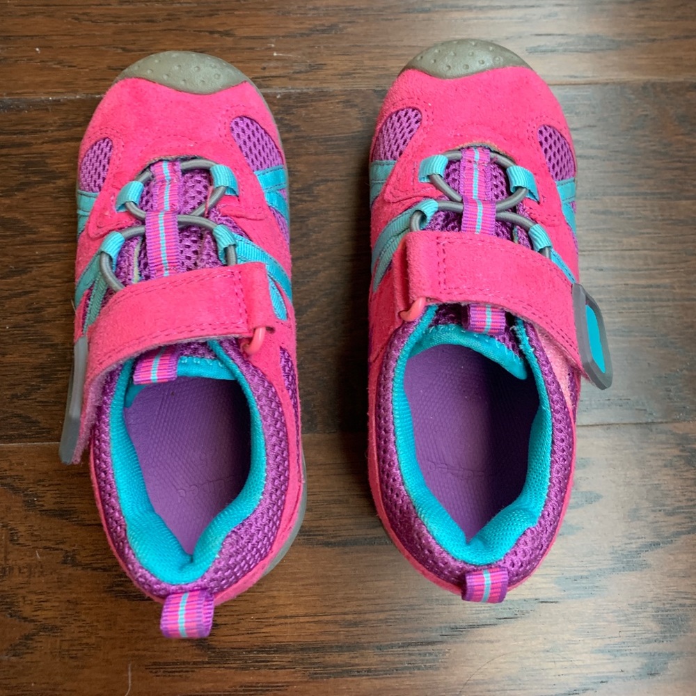 Pediped pink/light blue/purple athletic shoes